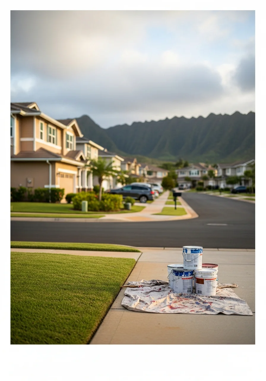 Mililani central valley location between Oahu's mountain ranges with planned community layout