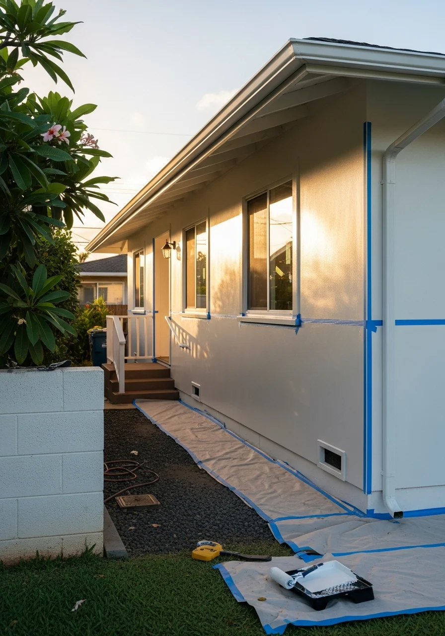 Close-up of a Pearl City home exterior showing quality workmanship and local property details.